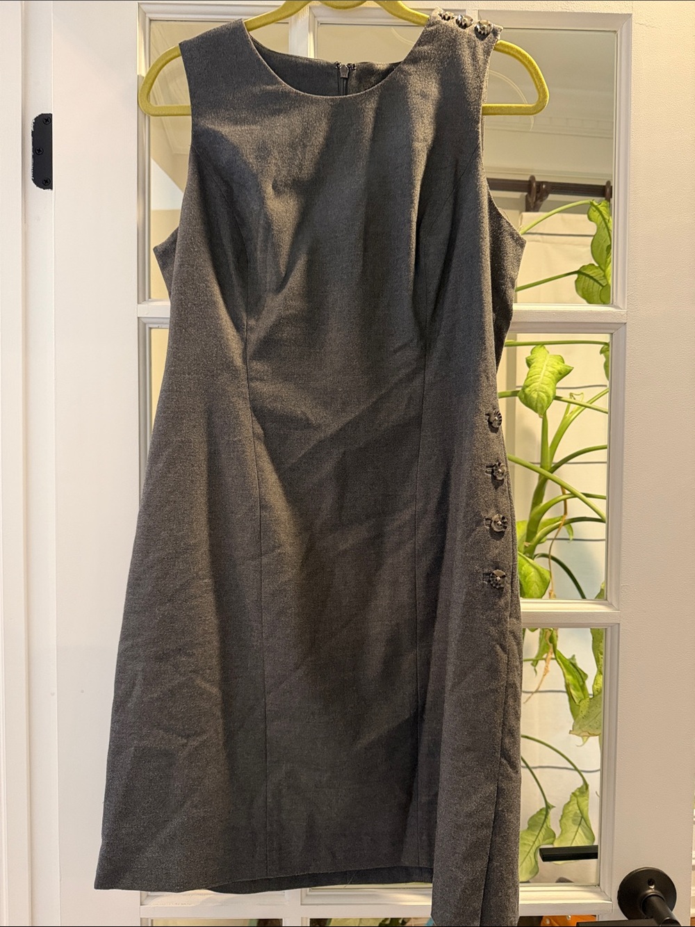 Banana Republic Charcoal Gray Sleeveless Sheath Dress